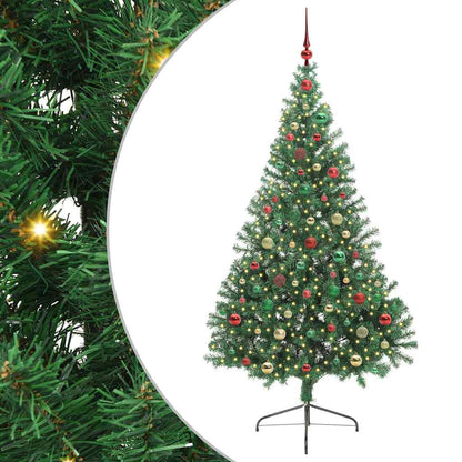 Albero di Natale artificiale con luci integrate Verde 180 cm