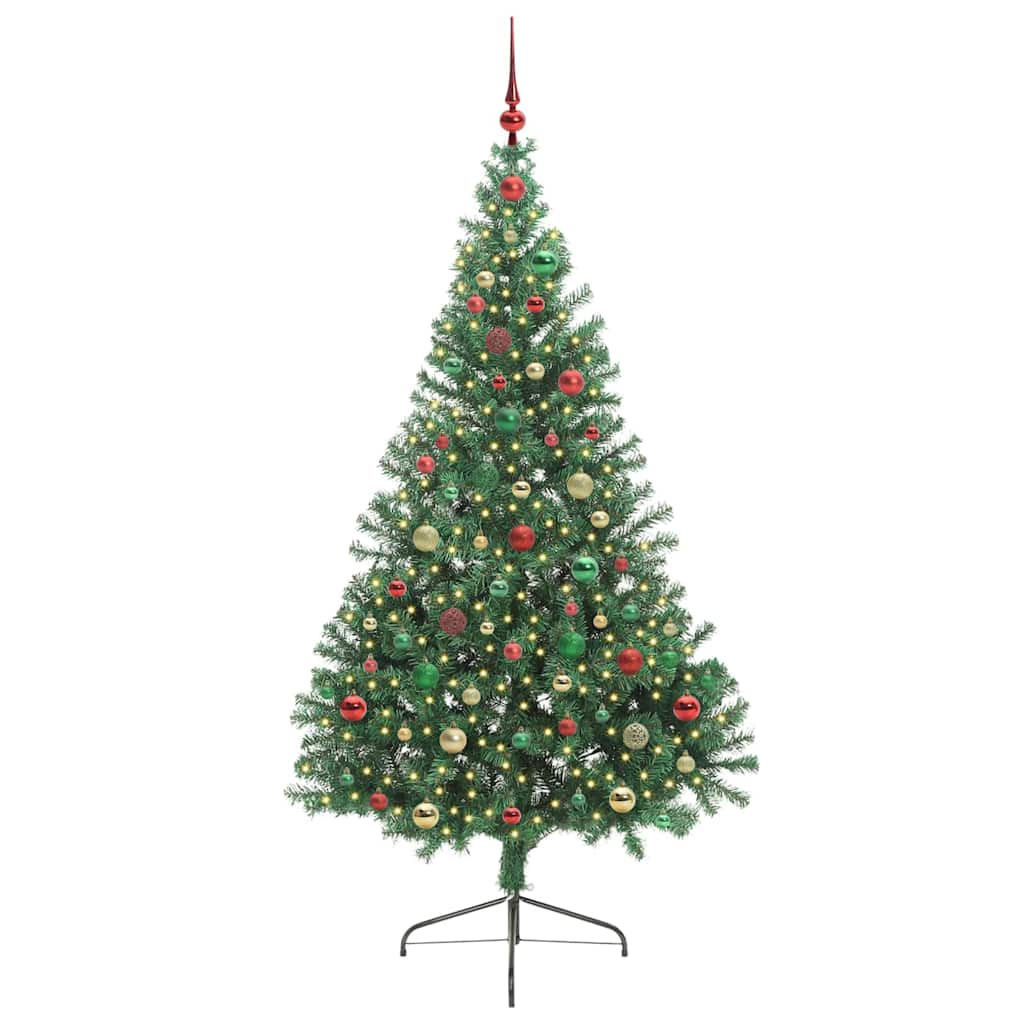 Albero di Natale artificiale con luci integrate Verde 180 cm