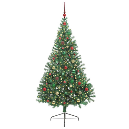 Albero di Natale artificiale con luci integrate Verde 180 cm