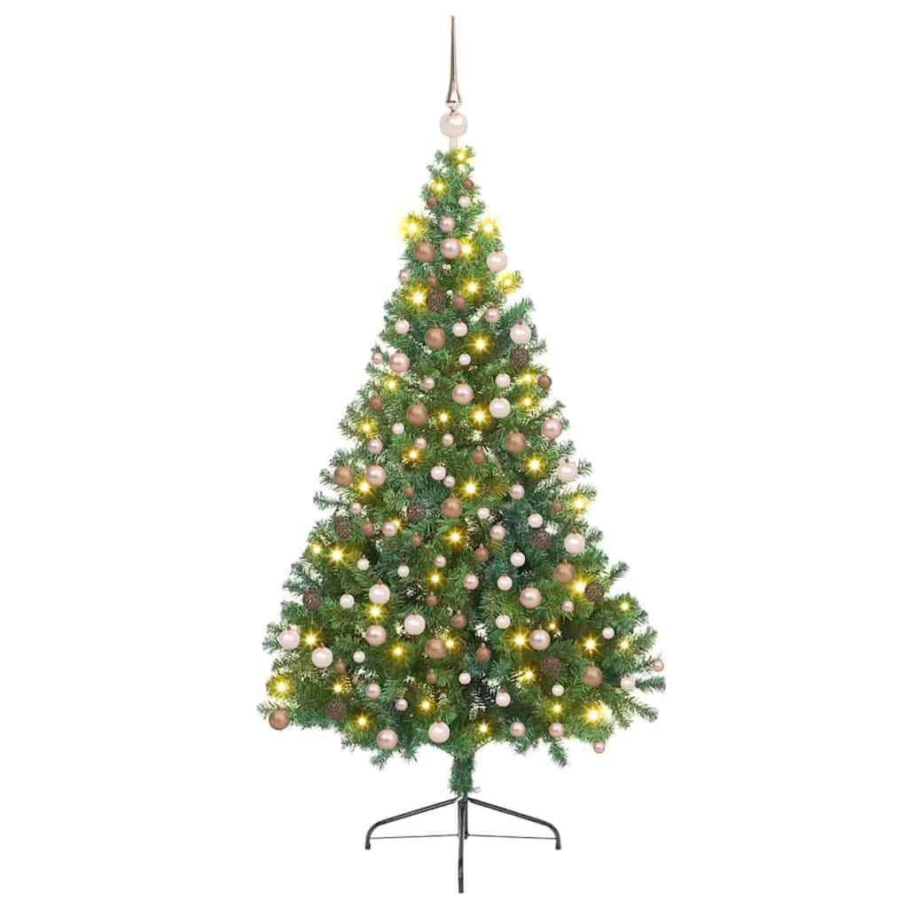 Albero di Natale artificiale con luci integrate Verde 210 cm
