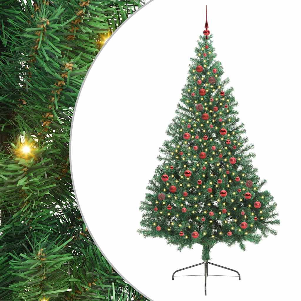 Albero di Natale artificiale con luci integrate Verde 210 cm