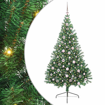 Albero di Natale artificiale con luci integrate Verde 210 cm