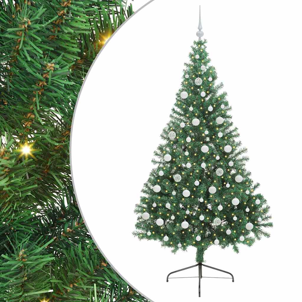Albero di Natale artificiale con luci integrate Verde 210 cm