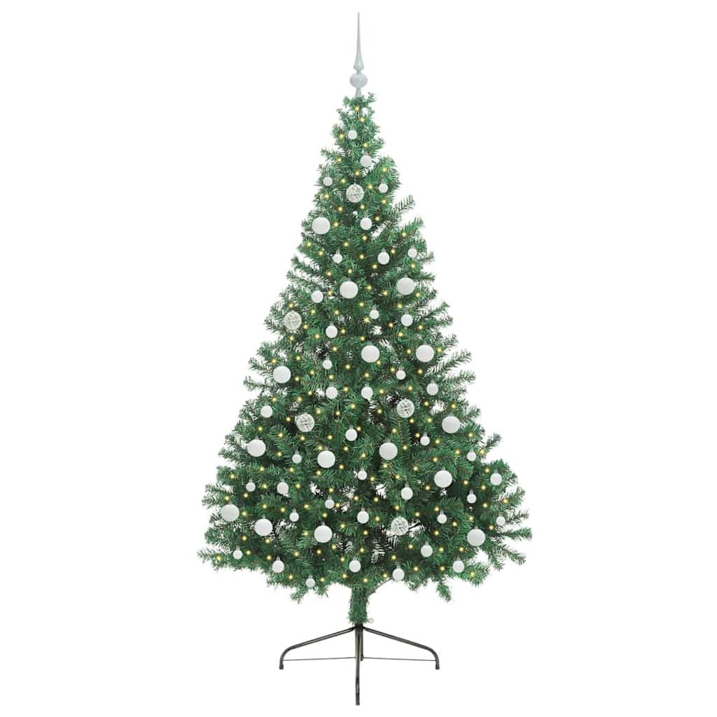 Albero di Natale artificiale con luci integrate Verde 210 cm