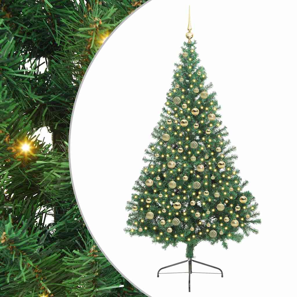 Albero di Natale artificiale con luci integrate Verde 210 cm