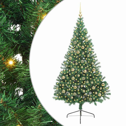 Albero di Natale artificiale con luci integrate Verde 210 cm