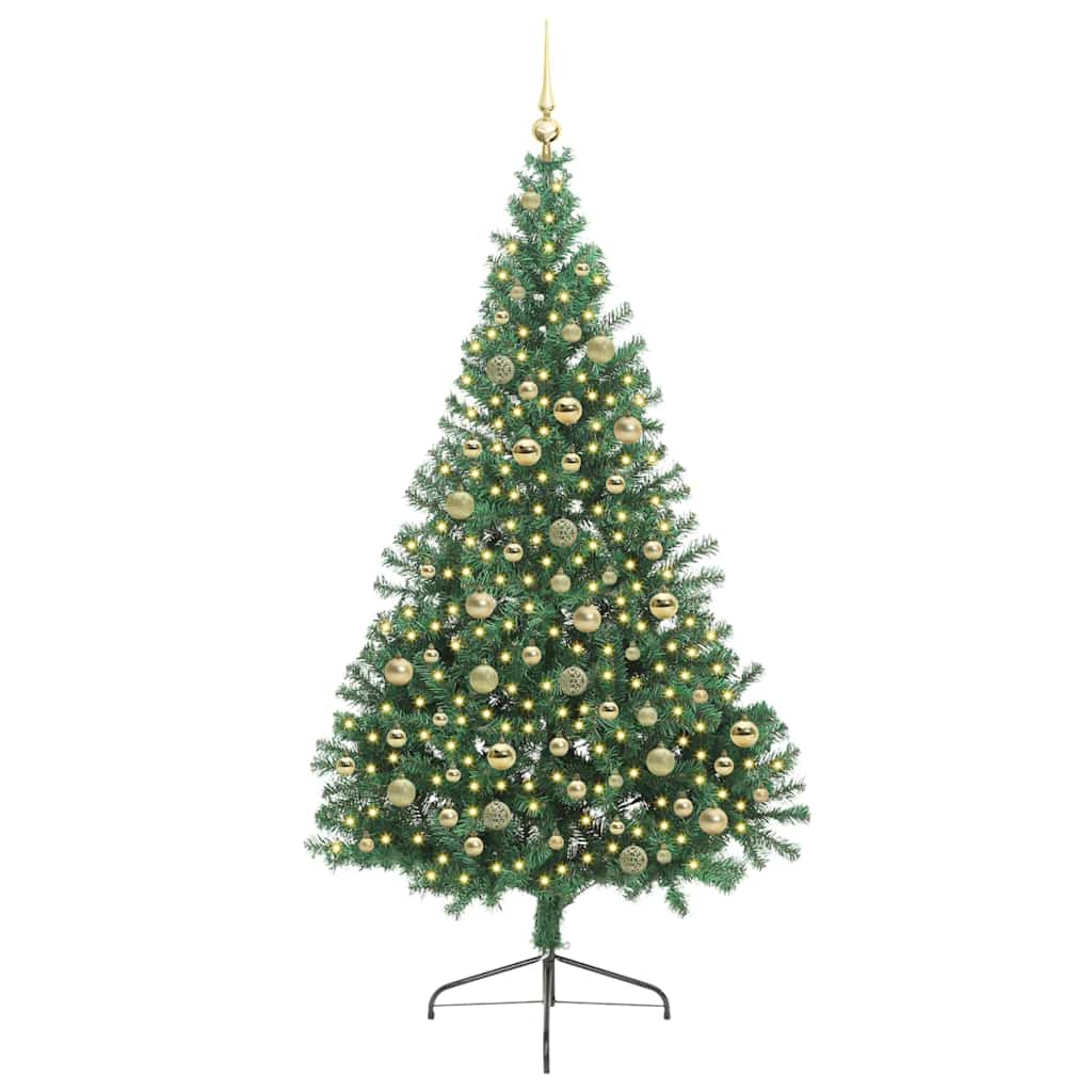 Albero di Natale artificiale con luci integrate Verde 210 cm