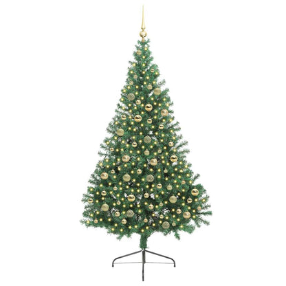 Albero di Natale artificiale con luci integrate Verde 210 cm