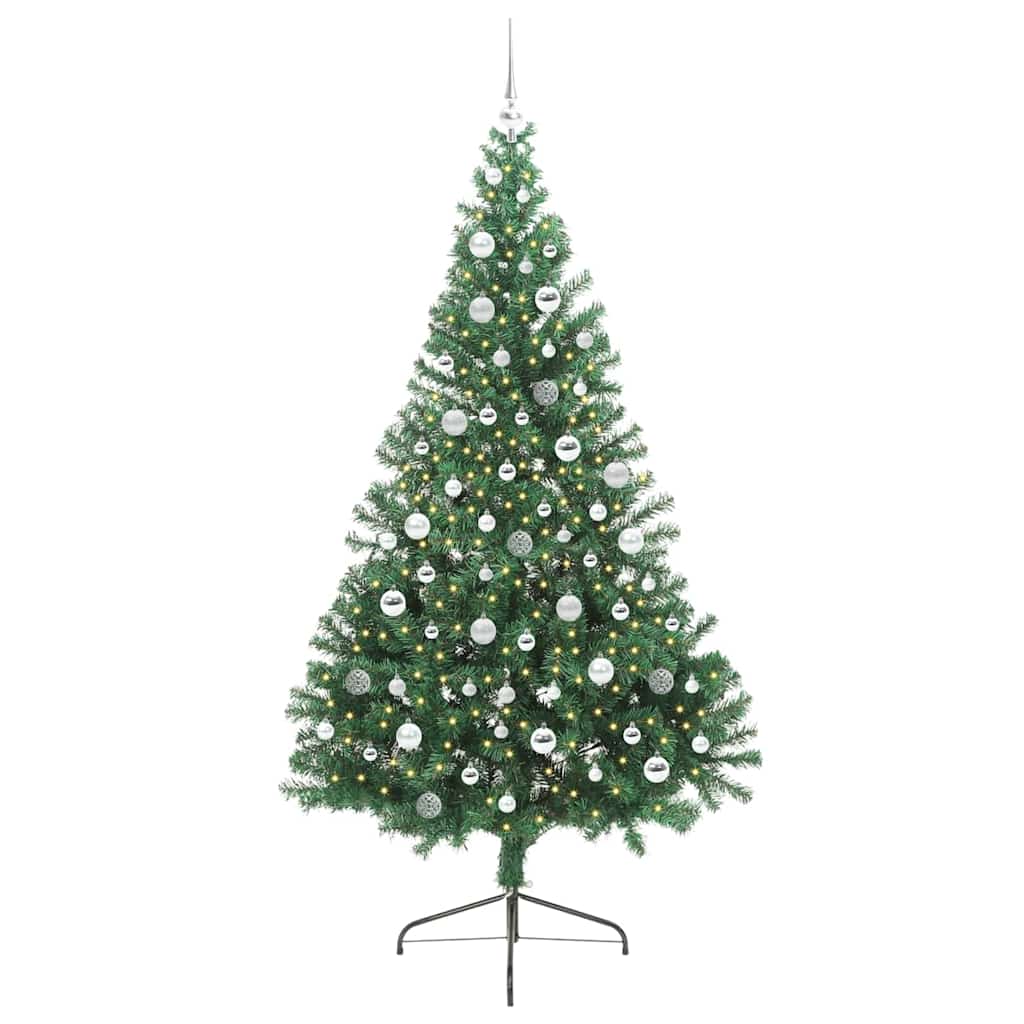 Albero di Natale artificiale con luci integrate Verde 210 cm