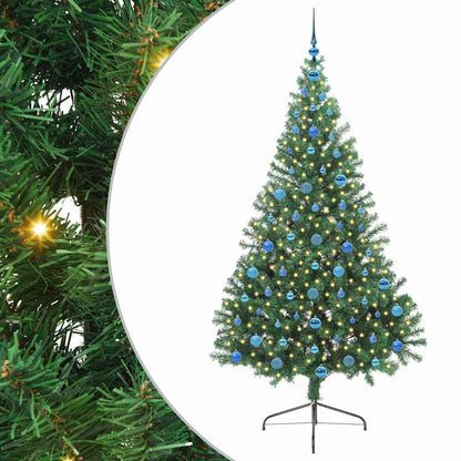 Albero di Natale artificiale con luci integrate Verde 210 cm