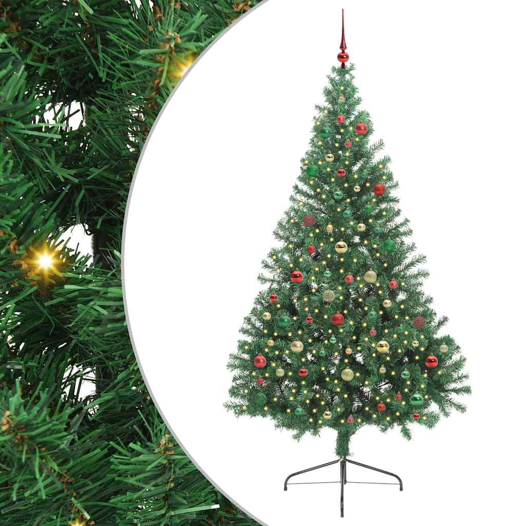 Albero di Natale artificiale con luci integrate Verde 210 cm