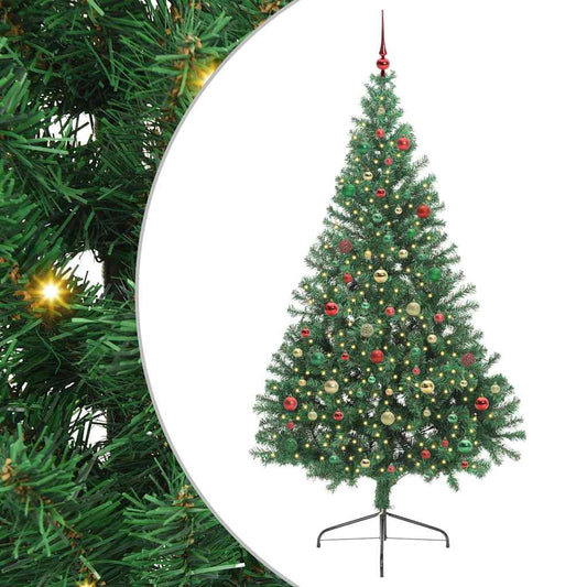 Albero di Natale artificiale con luci integrate Verde 210 cm