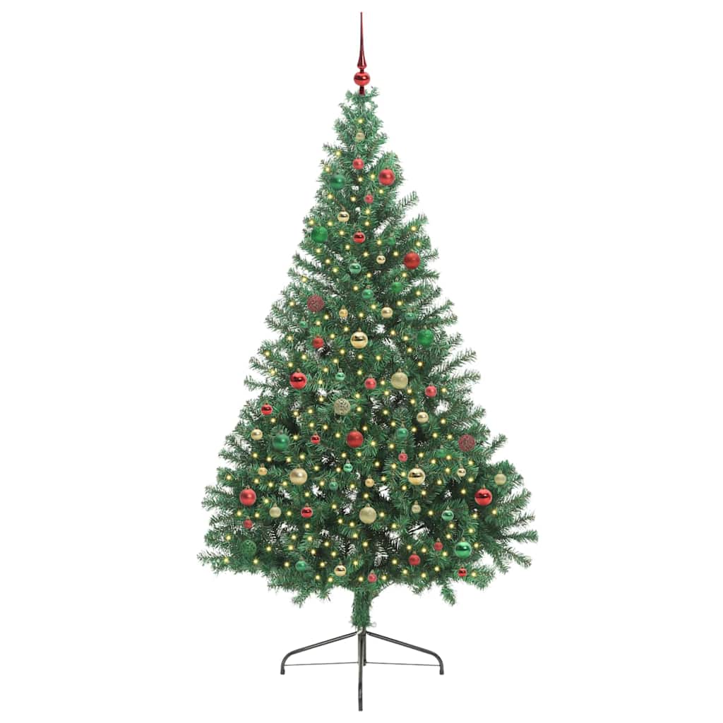 Albero di Natale artificiale con luci integrate Verde 210 cm