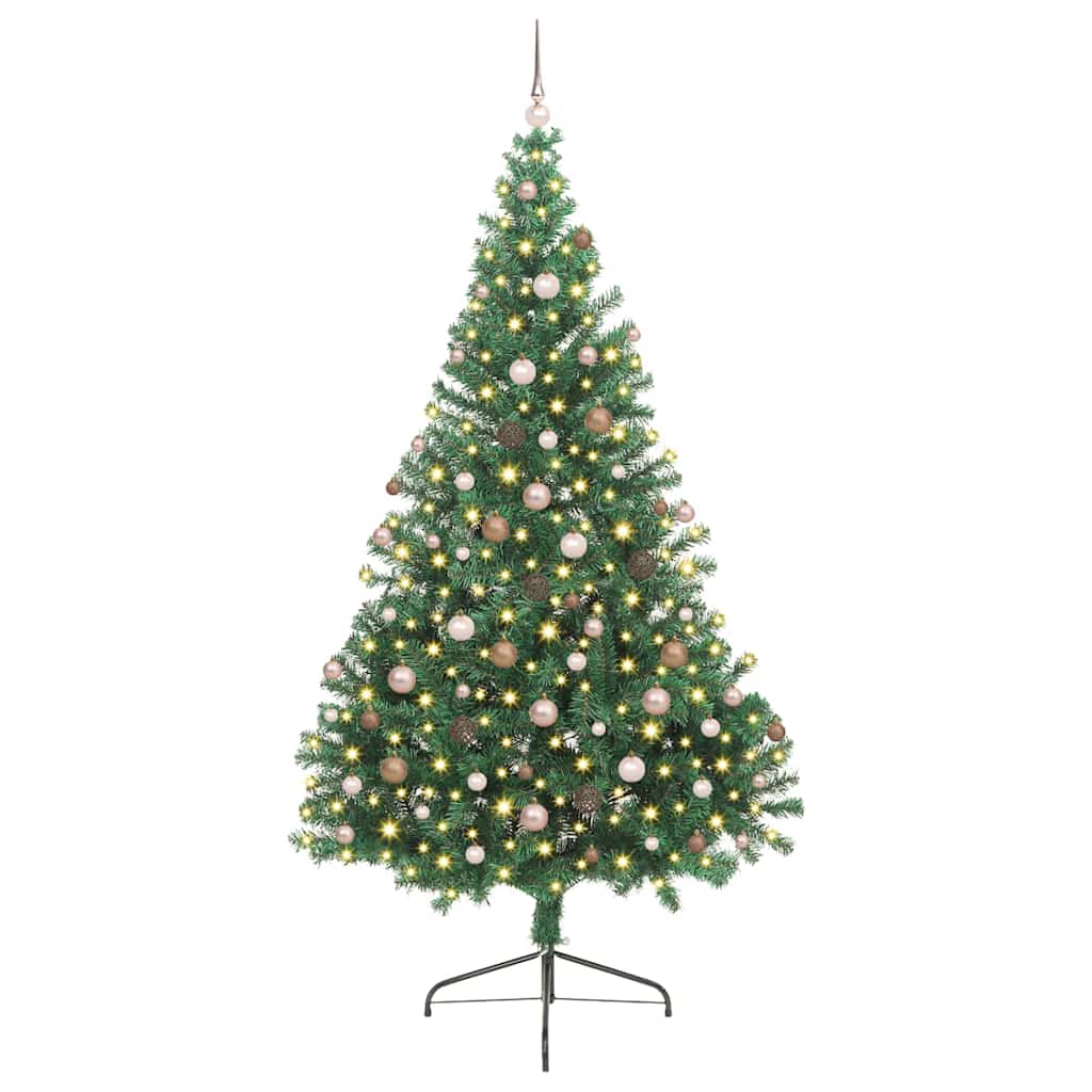 Albero di Natale artificiale con luci integrate Verde 240 cm