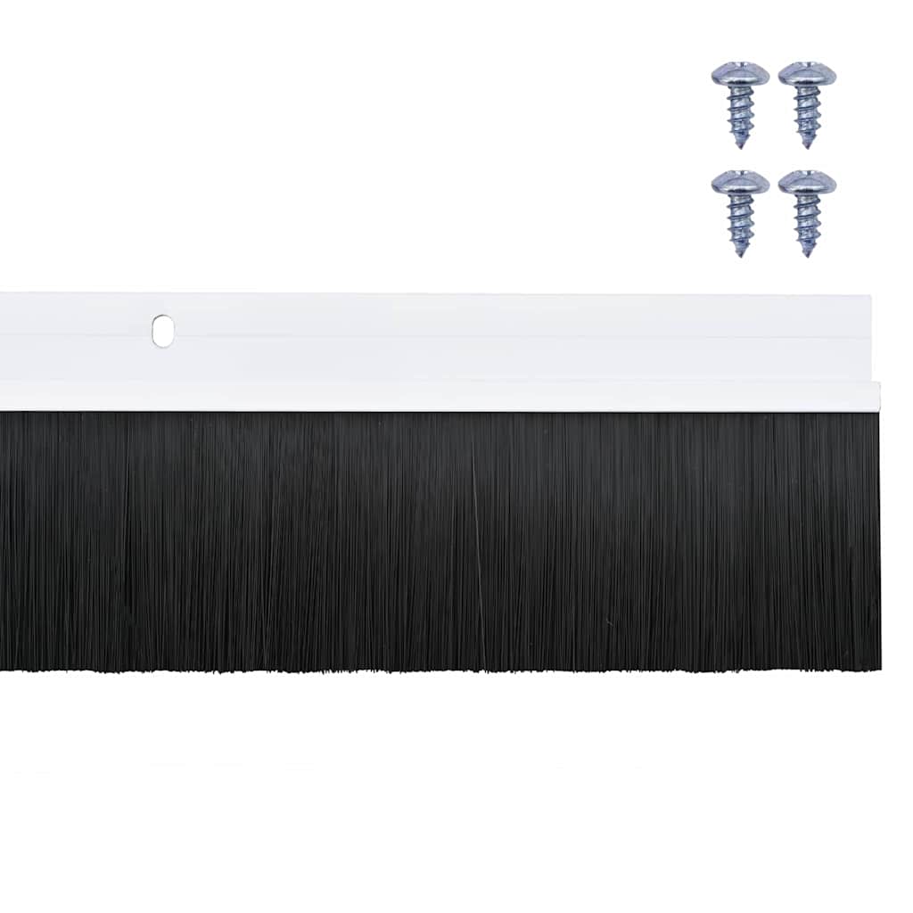 Spazzole per porte a vite 6 pcs Bianco 100 cm Lega di alluminio | homemem39