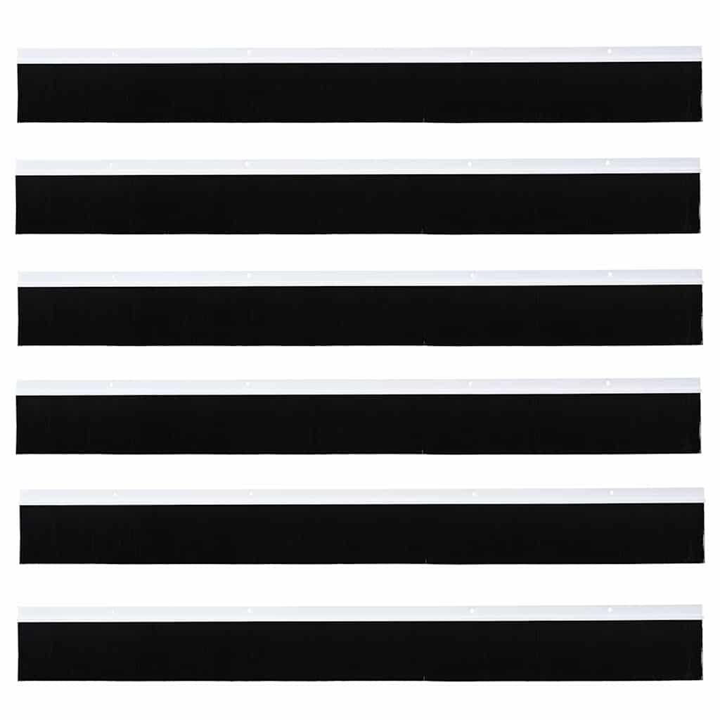 Spazzole per porte a vite 6 pcs Bianco 100 cm Lega di alluminio | homemem39