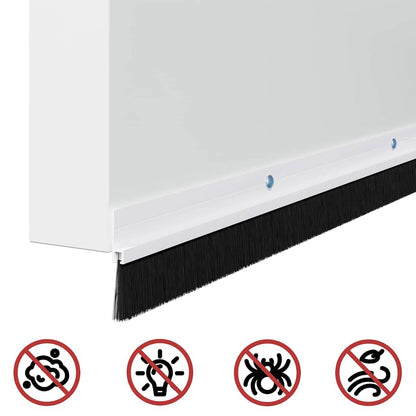 Spazzole per porte a vite 12 pcs Bianco 100 cm | homemem39