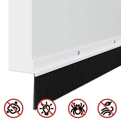 Spazzole per porte a vite 12 pcs Bianco 100 cm | homemem39