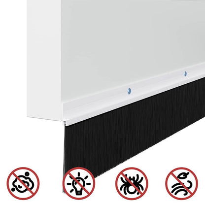 Spazzole per porte a vite 12 pcs Bianco 100 cm | homemem39