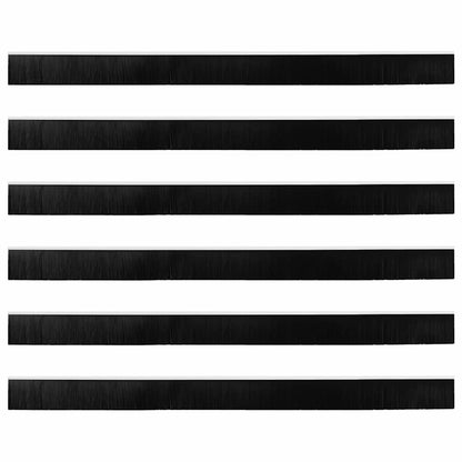 Spazzole per porte a vite 6 pcs Bianco 100 cm Lega di alluminio | homemem39