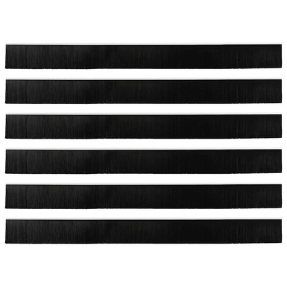 Spazzole per porte a vite 6 pcs Bianco 100 cm Lega di alluminio | homemem39