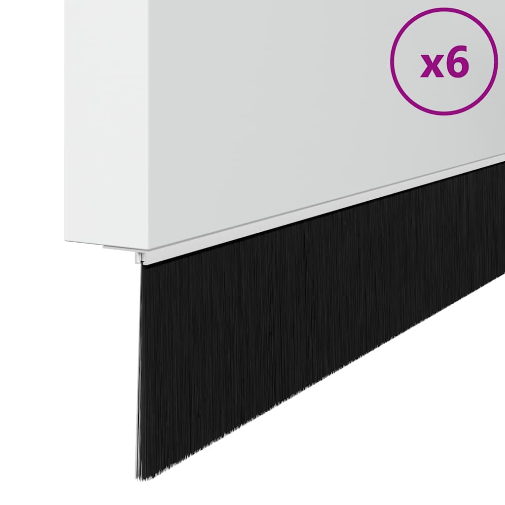Spazzole per porte a vite 6 pcs Bianco 100 cm Lega di alluminio | homemem39