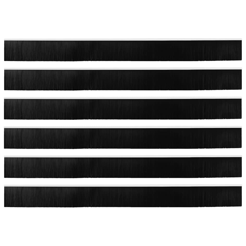 Spazzole per porte a vite 6 pcs Bianco 100 cm Lega di alluminio | homemem39