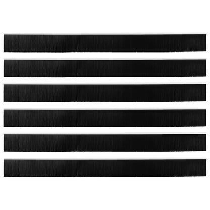 Spazzole per porte a vite 6 pcs Bianco 100 cm Lega di alluminio | homemem39