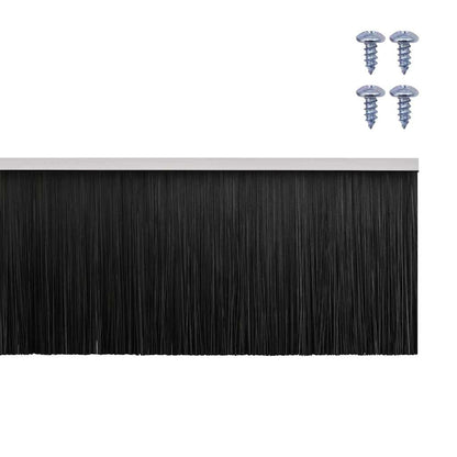 Spazzole per porte a vite 6 pcs Bianco 100 cm Lega di alluminio