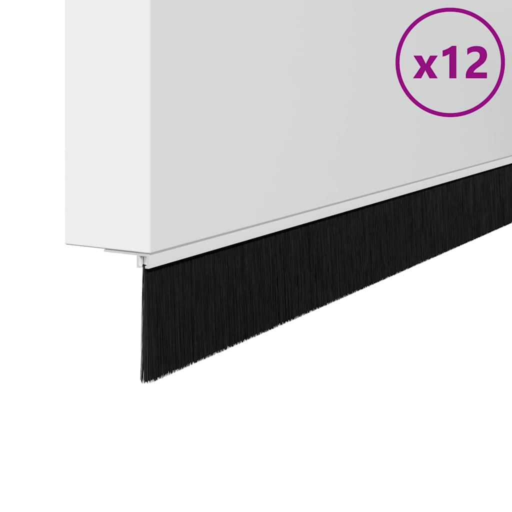 Spazzole per porte a vite 12 pcs Bianco 100 cm | homemem39