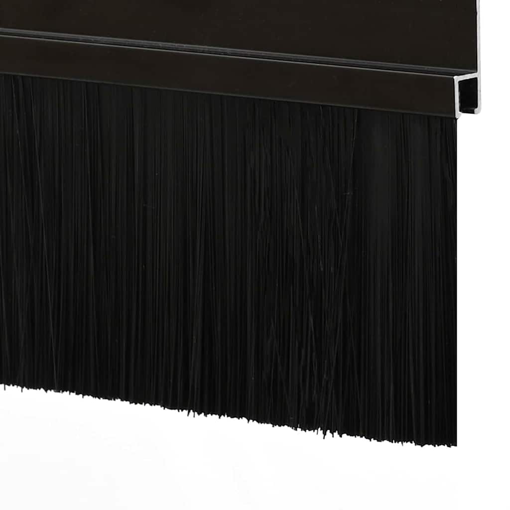 Spazzole per porte autoadesive 2 pcs Nero 100 cm