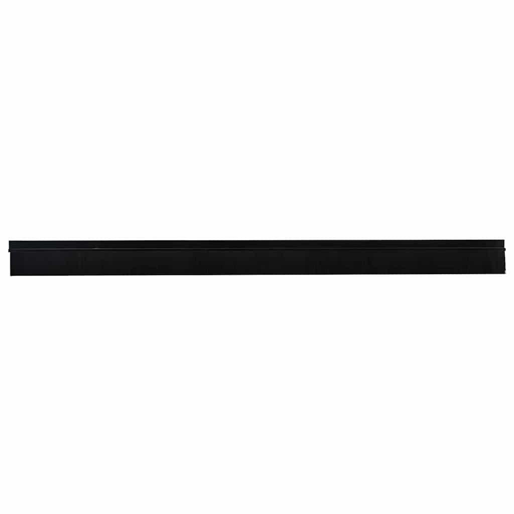 Spazzole per porte autoadesive 2 pcs Nero 100 cm