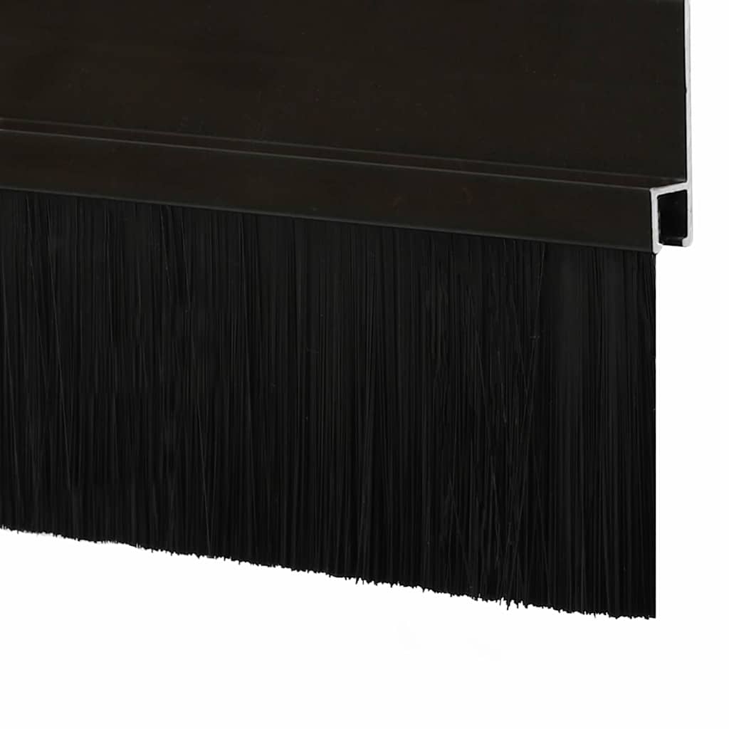 Spazzole per porte autoadesive 6 pcs Nero 100 cm | homemem39