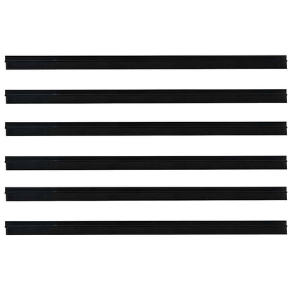 Spazzole per porte autoadesive 6 pcs Nero 100 cm | homemem39
