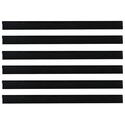 Spazzole per porte autoadesive 6 pcs Nero 100 cm | homemem39