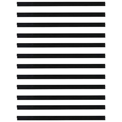 Spazzole per porte autoadesive 12 pcs Nero 100 cm