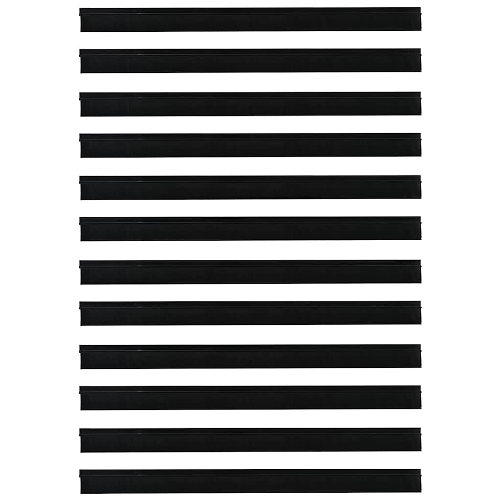 Spazzole per porte autoadesive 12 pcs Nero 100 cm | homemem39