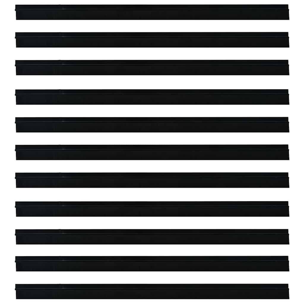 Spazzole per porte autoadesive 12 pcs Nero 100 cm | homemem39