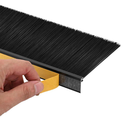 Spazzole per porte autoadesive 6 pcs Nero 100 cm | homemem39