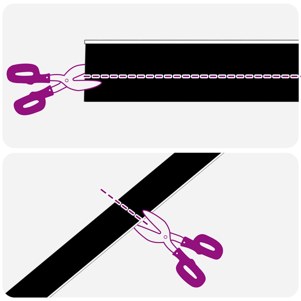 Spazzole per porte autoadesive 6 pcs Nero 100 cm | homemem39