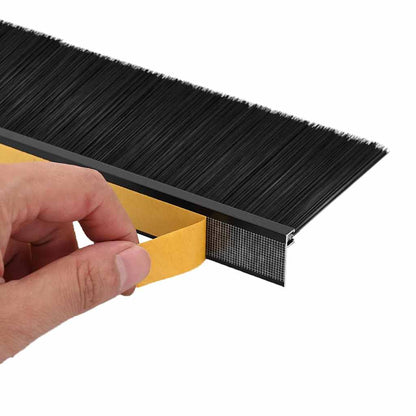 Spazzole per porte autoadesive 6 pcs Nero 100 cm | homemem39