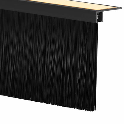 Spazzole per porte autoadesive 12 pcs Nero 100 cm | homemem39