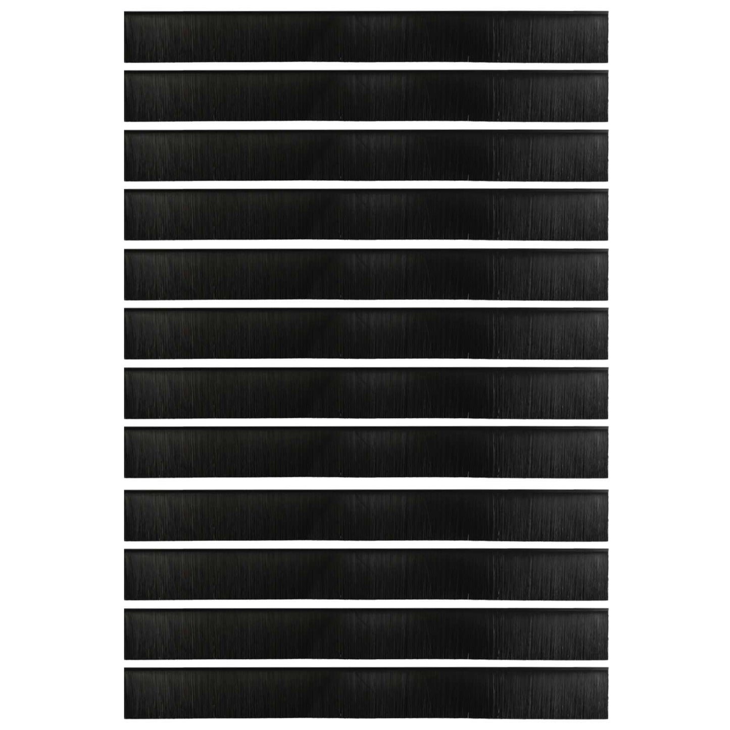 Spazzole per porte autoadesive 12 pcs Nero 100 cm | homemem39