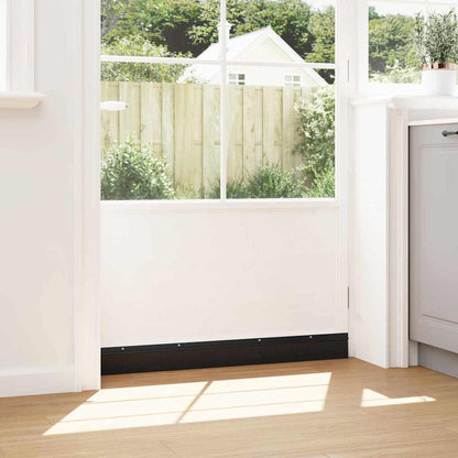 Spazzole per porte a vite 2 pcs Nero 100 cm Lega di alluminio