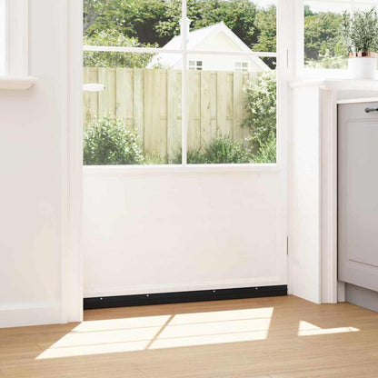 Spazzole per porte a vite 6 pcs Nero 100 cm Lega di alluminio | homemem39