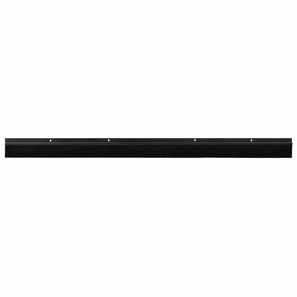 Spazzole per porte a vite 6 pcs Nero 100 cm Lega di alluminio