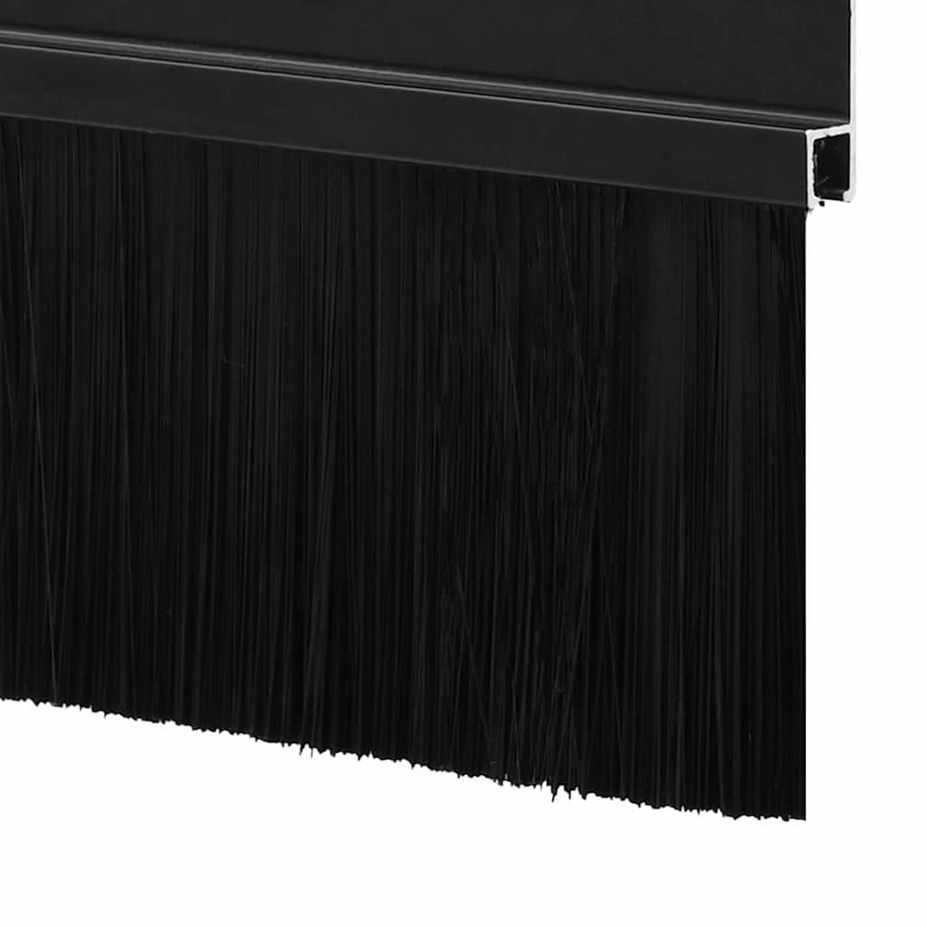 Spazzole per porte a vite 6 pcs Nero 100 cm Lega di alluminio | homemem39