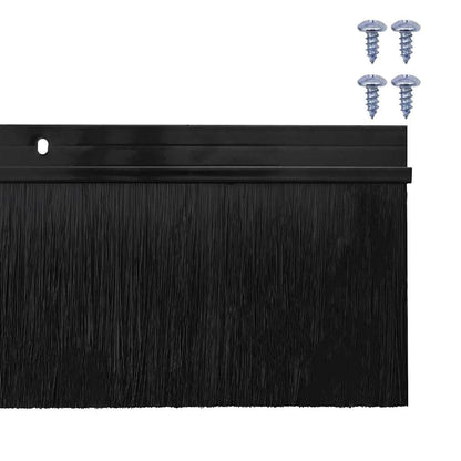 Spazzole per porte a vite 6 pcs Nero 100 cm Lega di alluminio | homemem39