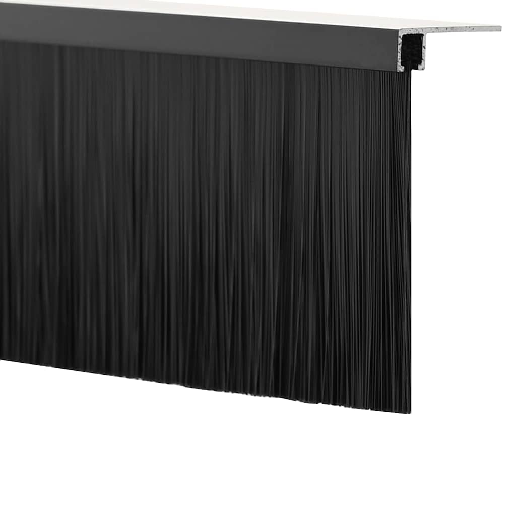 Spazzole per porte a vite 2 pcs Nero 100 cm Lega di alluminio | homemem39
