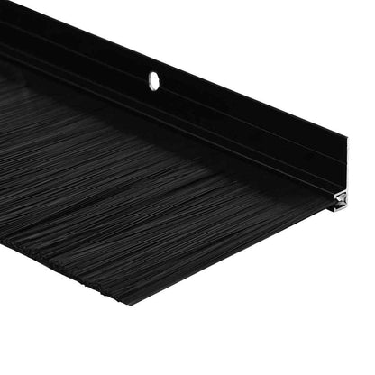Spazzole per porte a vite 2 pcs Nero 100 cm Lega di alluminio | homemem39